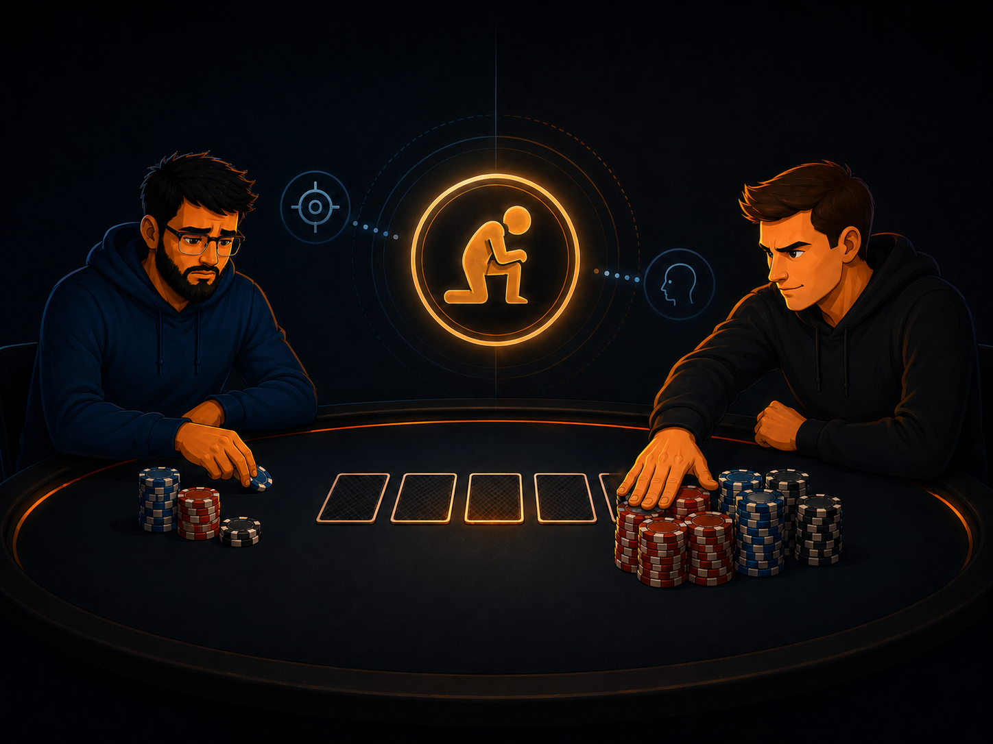 Illustration montrant le risque de trop bluffer au poker.